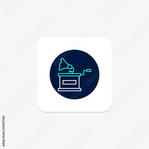 Gramophone, vector, pixel perfect, illustrator file