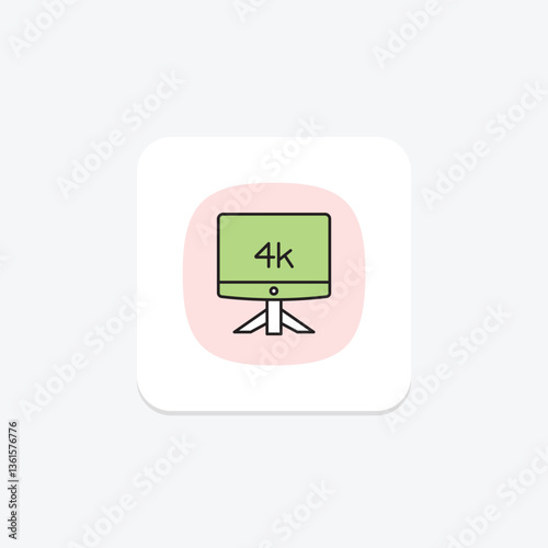4k Monitor, vector, pixel perfect, illustrator file