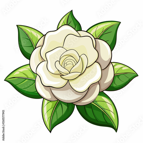 Beautiful gardenia flower vector for all your design needs, perfect for digital and print projects.