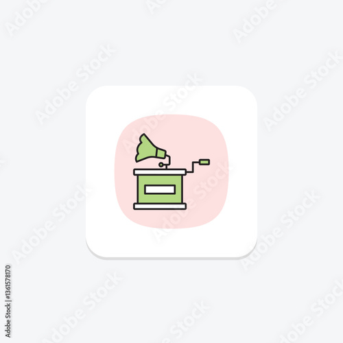Gramophone, vector, pixel perfect, illustrator file