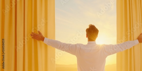 A person with arms outstret...