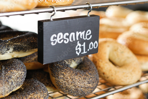 bagels with sesame seeds
