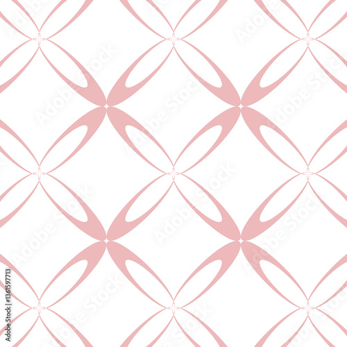 It's a pink flower tile pattern.