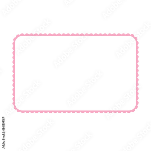pink scalloped frame copy space