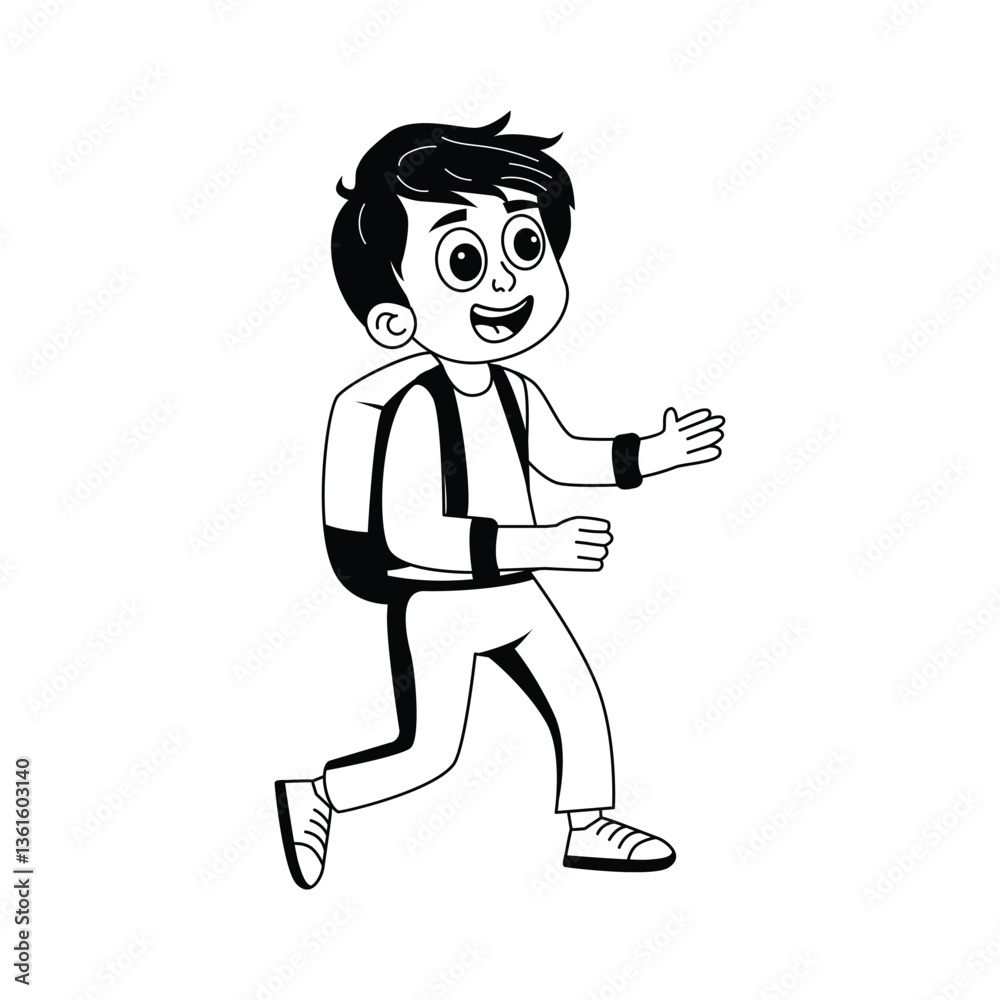 Welcoming Vector Style Outline illustration. Eps 10 File Welcoming Vector Style Outline illustration. Eps 10 File