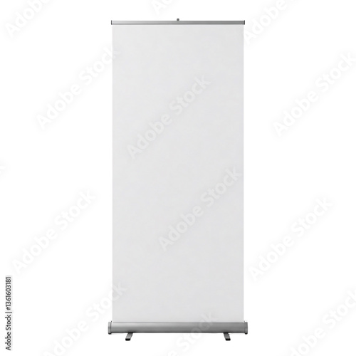 Blank retractable banner isolated on transparent background  photo