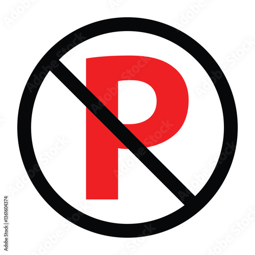 No Parking Sign. NO PARKING. No parking road signs set. Parking vector icon. No car parking signs in eps 10.