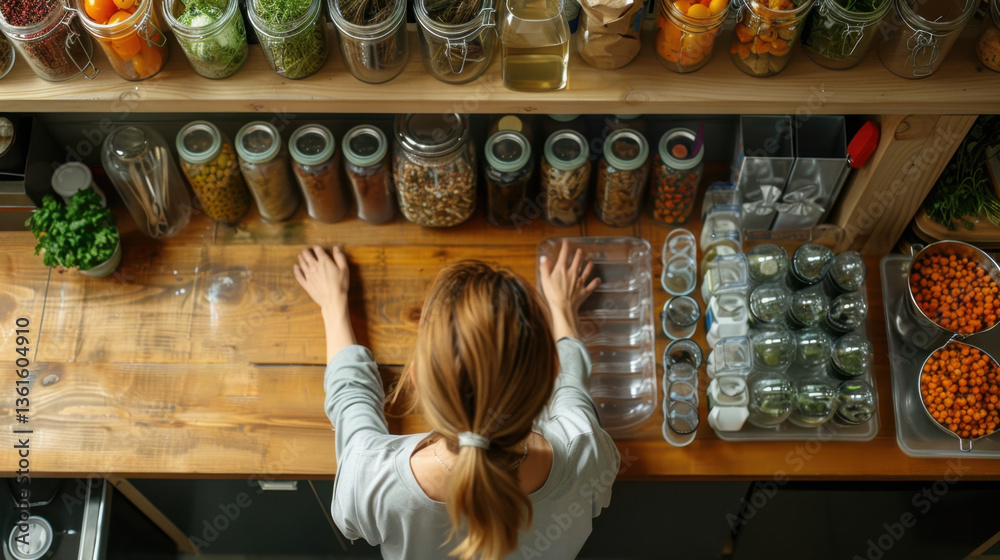 Obraz premium Zero Waste: A lifestyle focused on eliminating waste by reusing, recycling, and composting, striving for minimal environmental impact and resource conservation. 