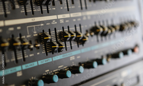closeup of audio equipment