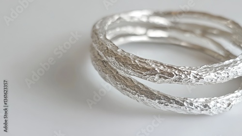 Elegant Silver Bangles: Textured, Stackable, and Modern photo