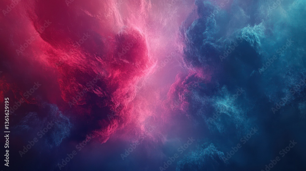 Abstract colorful cosmic clouds