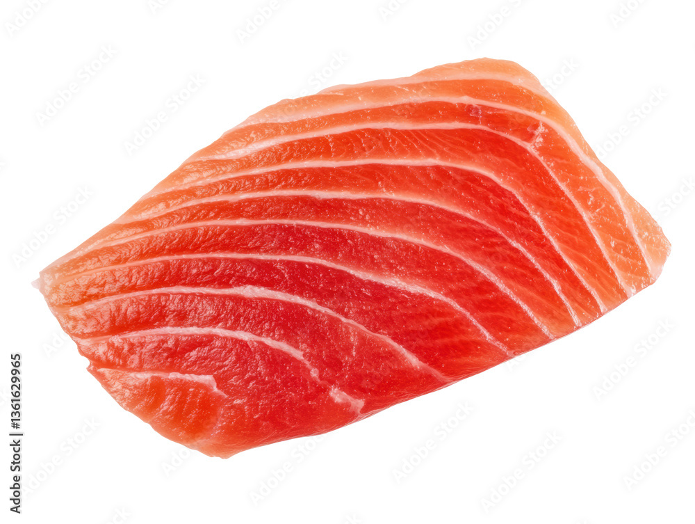 Fresh salmon fillet ready for culinary preparation on a transparent background, cut out Fresh salmon fillet ready for culinary preparation on a transparent background, cut out