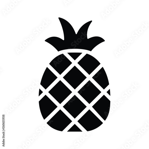 A pineapple symbolizing tropical destinations, travel, and exotic fruits.