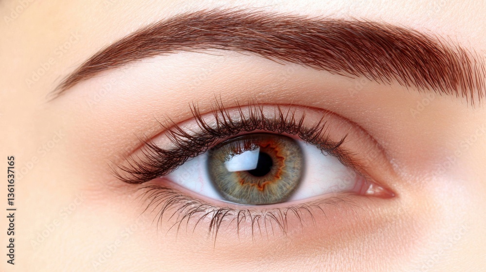 Close-up View of Beautiful Human Eye with Unique Iris Patterns Close-up View of Beautiful Human Eye with Unique Iris Patterns