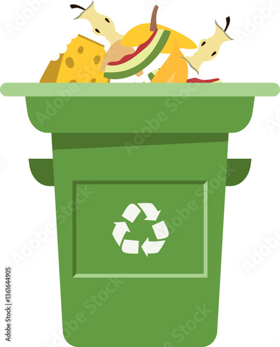 Sorting Garbage Illustration