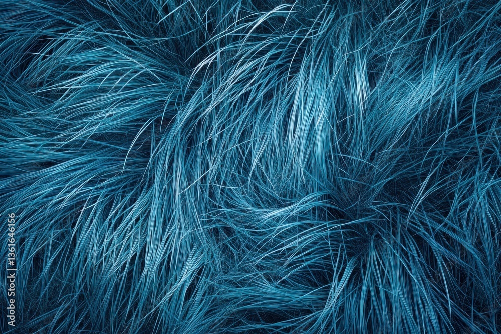 Obraz premium Blue grass texture creates an abstract, organic visual pattern. It's great for backgrounds or adding natural element to designs.