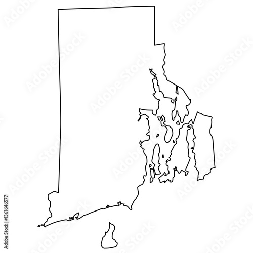 Rhode Island State Outline ...