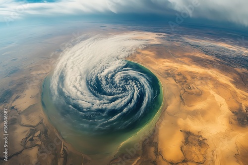 A Serene Visual Journey from the Sky to the Earth, Capturing Nature's Tranquility and Harmony photo