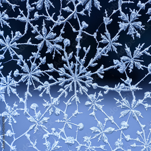 snowflakes on a blue