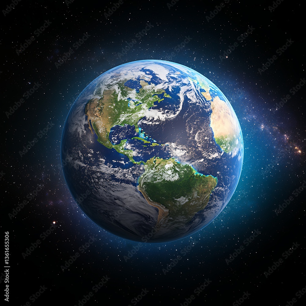 Obraz premium Earth from Space, Night View (4)