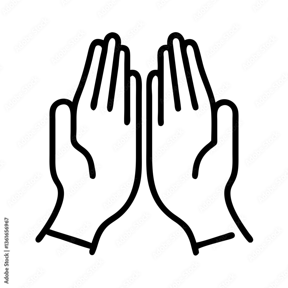 Hands in Prayer Pose Symbolizing Serenity and Faith Hands in Prayer Pose Symbolizing Serenity and Faith