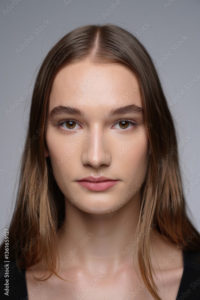 Studio Portrait of Woman with Natural Makeup
Studio Portrait of Woman with Natural Makeup
