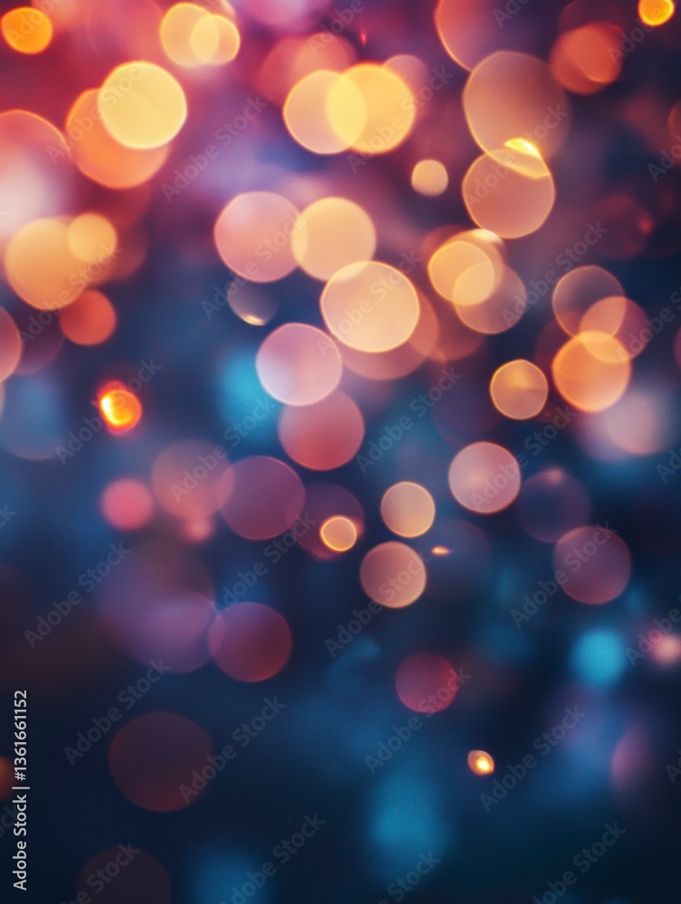 Abstract Blurred Lights Background with Bokeh Effect in Warm and Cool Tones Abstract Blurred Lights Background with Bokeh Effect in Warm and Cool Tones