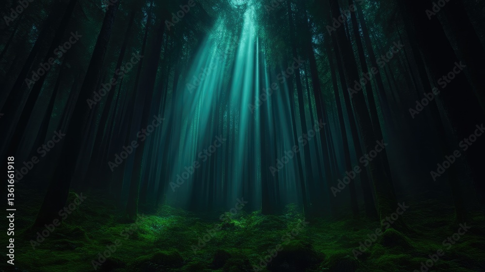 Fototapeta premium Mystical Forest Sunlight (4)