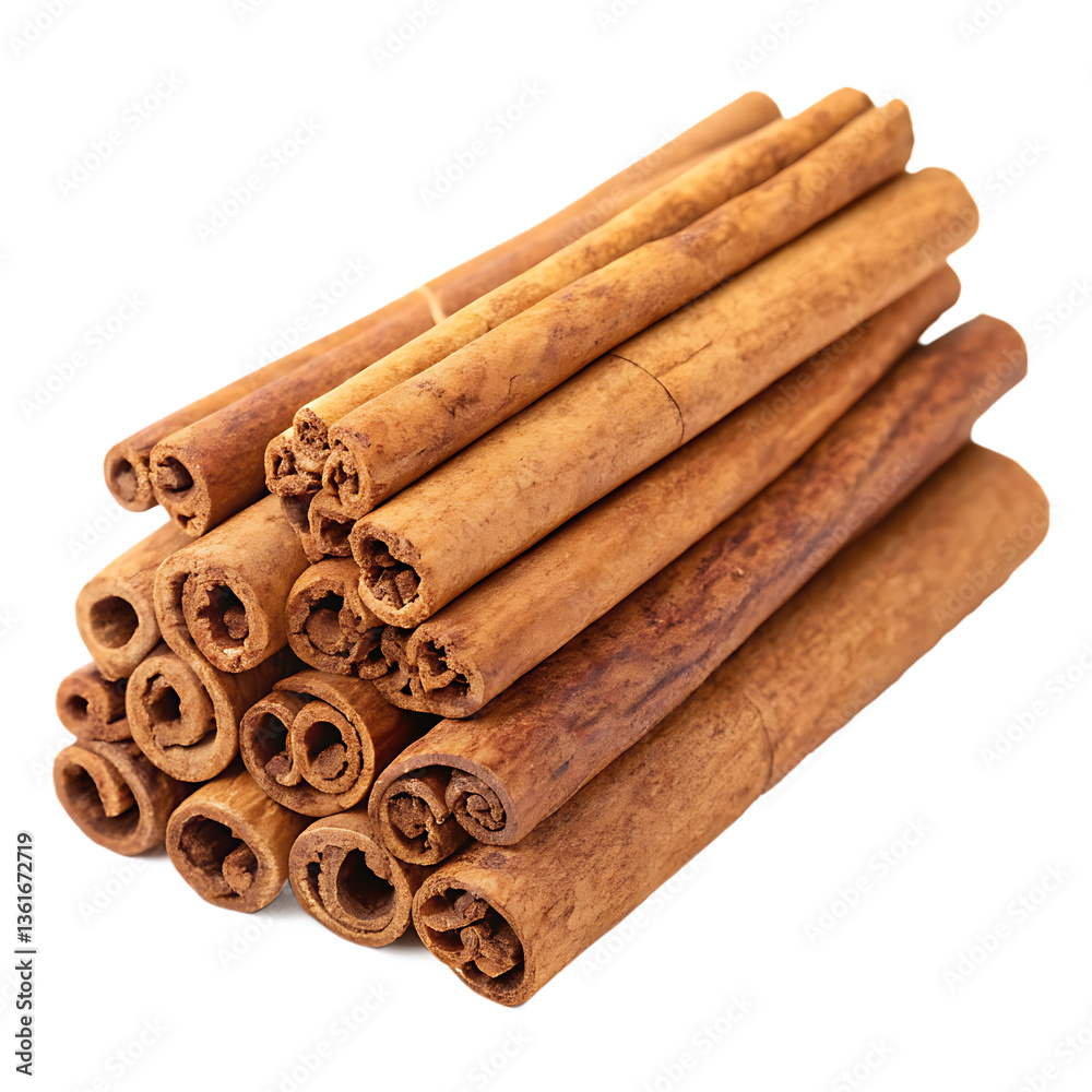 Cinnamon sticks stacked isolated on transparent background png Cinnamon sticks stacked isolated on transparent background png