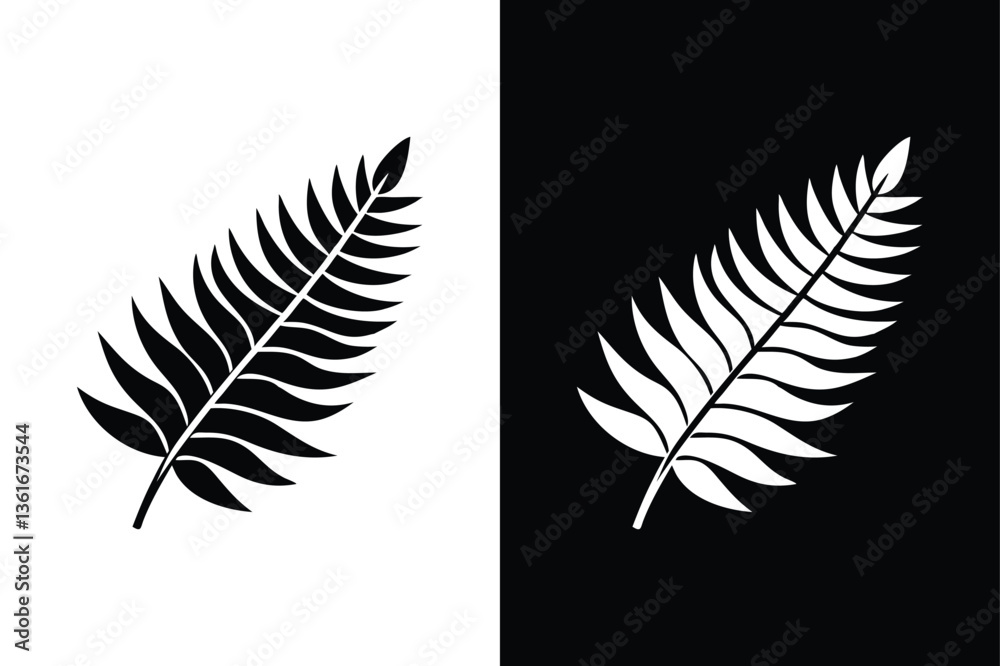 Fototapeta premium High-Resolution Fern Leaf Vector. Simple & Elegant Symbol Design