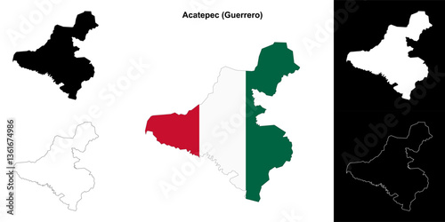 Acatepec outline map