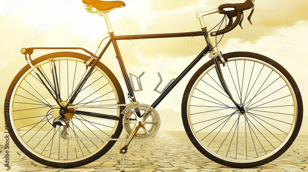 Fototapeta premium Classic road bike outdoors