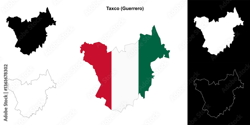 Fototapeta premium Taxco outline map