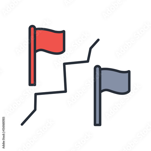 borders country icon. vector.Editable stroke.linear style sign for use web design,logo.Symbol illustration.