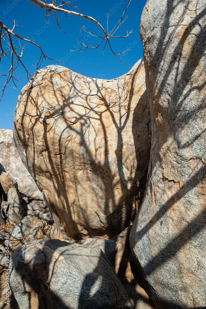 shadows in rocks