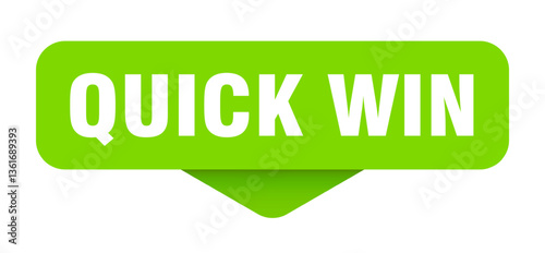 quick win sticker. quick win sign on transparent background