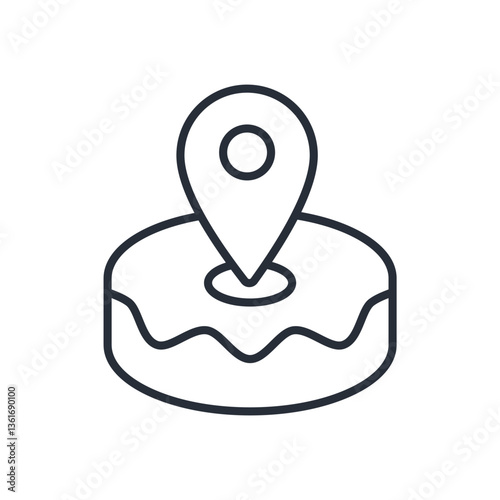 region icon. vector.Editable stroke.linear style sign for use web design,logo.Symbol illustration.
