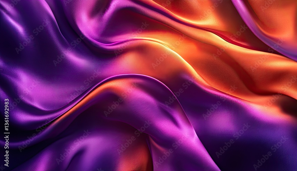 Obraz premium Fluid silk drapes in vibrant gradient