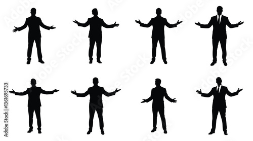 Business Disagreement Silhouette - Arguing Business People Icons