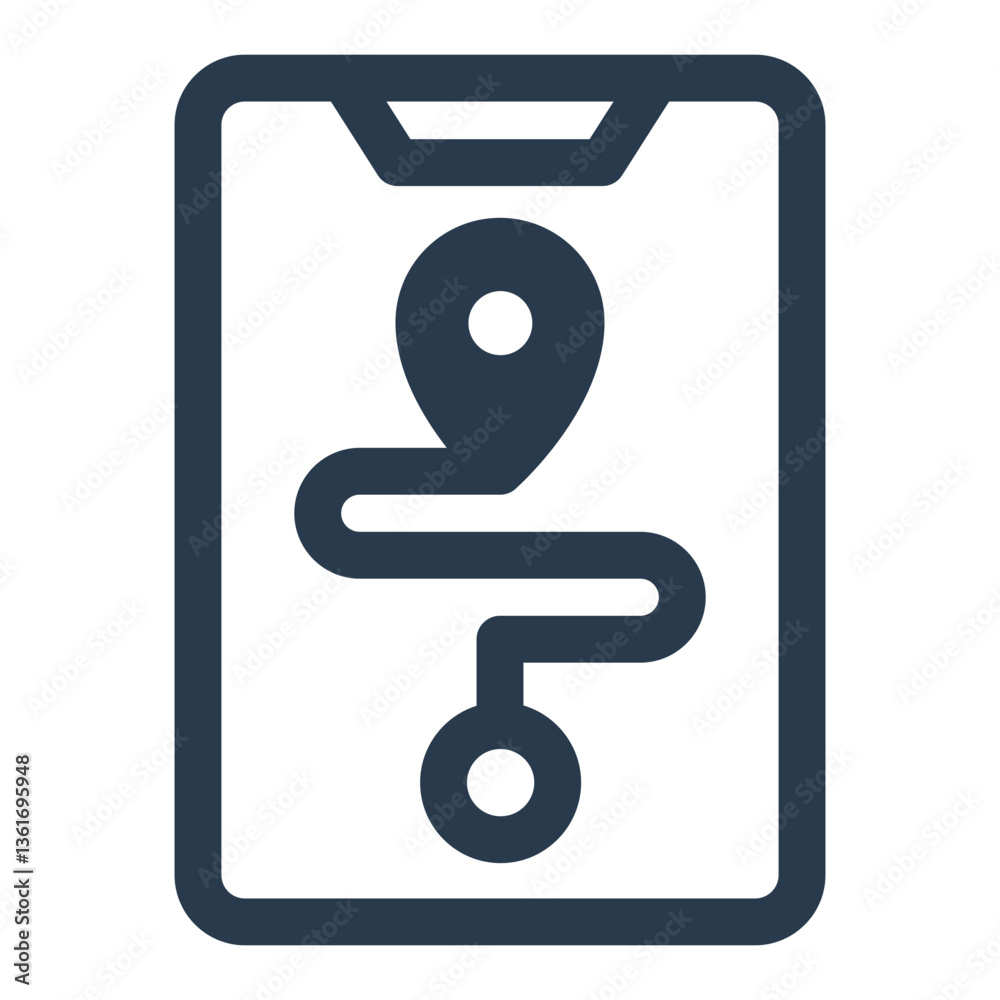 GPS Navigation Tablet with Route and Waypoints GPS Navigation Tablet with Route and Waypoints