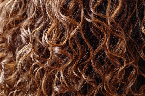 A detailed close-up showcases a mass of rich, wavy, and lustrous auburn hair, highlighting its complex texture and natural movement against a dark backdrop