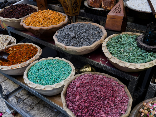 Authentic spices at the Arab bazaar