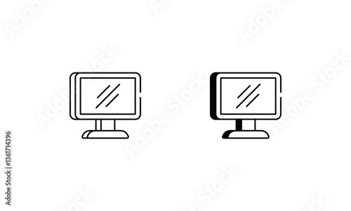Tv icons set vector stock illustration