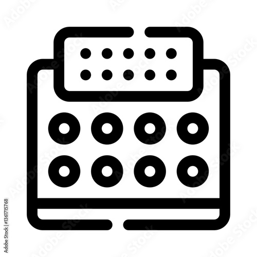Acupuncture mat line icon