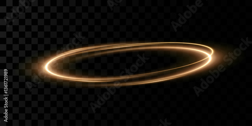 Abstract light speed motion effect.Gold color spiral glow effect.Magic shiny lin