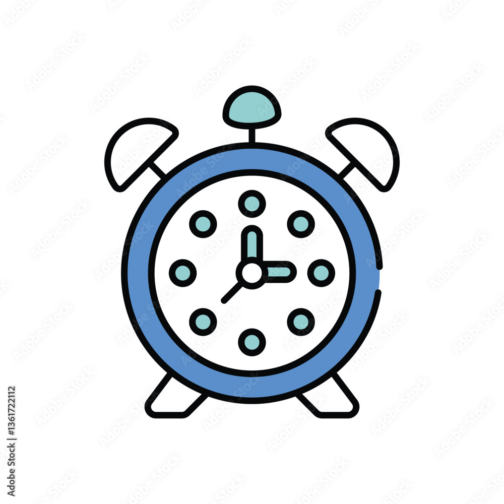 Alarm vector icon stock illustration