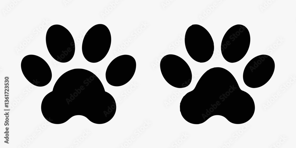 Fototapeta premium paw print vector
