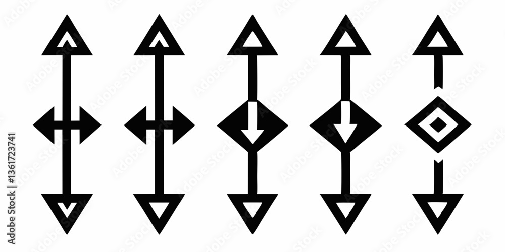 black and white arrows black and white arrows