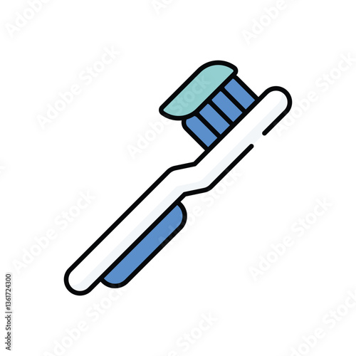 Tooth Brush vector icon stock illustration