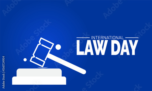  Law Day. World Day of Social Justice. Holiday concept. perfect for blue Background Template, placard, Banners, Cards, Posters design template, Classic Social Media Post with text inscription.
